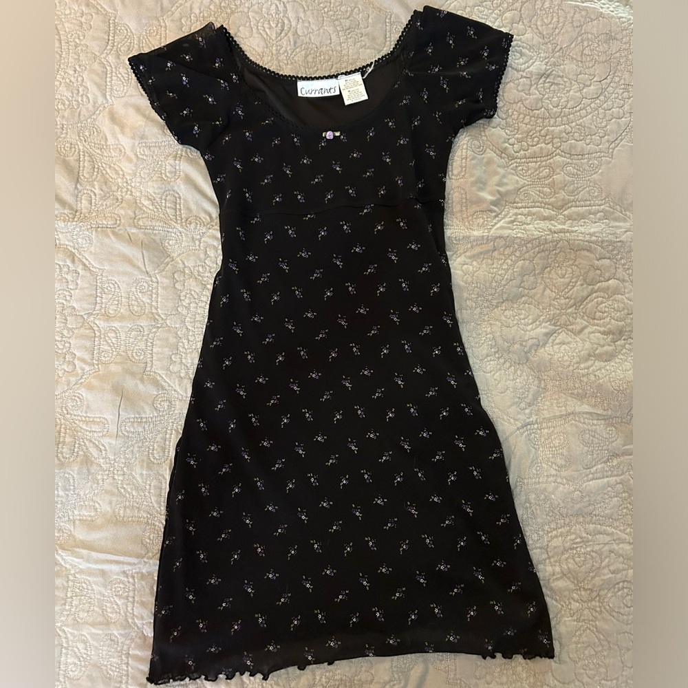 Black Floral Women's Dress